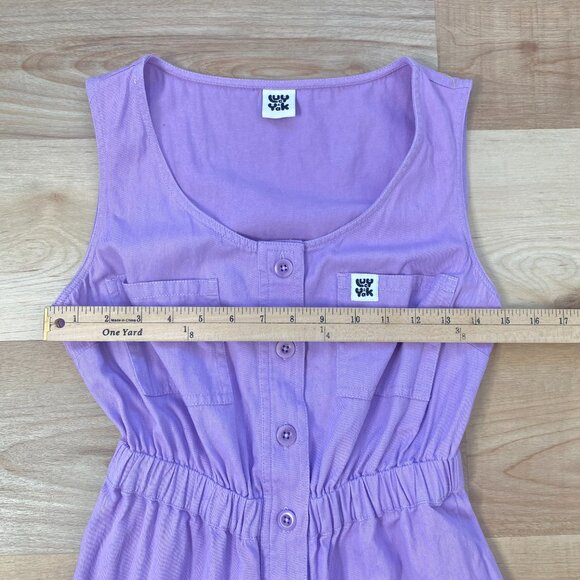 Lucy & Yak Women's Purple Organic Cotton Juni Jumpsuit Size XS - Picture 3 of 8